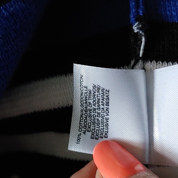 Jones New York double breasted sweater jacket size medium NWT Navy & White - Picture 7 of 7